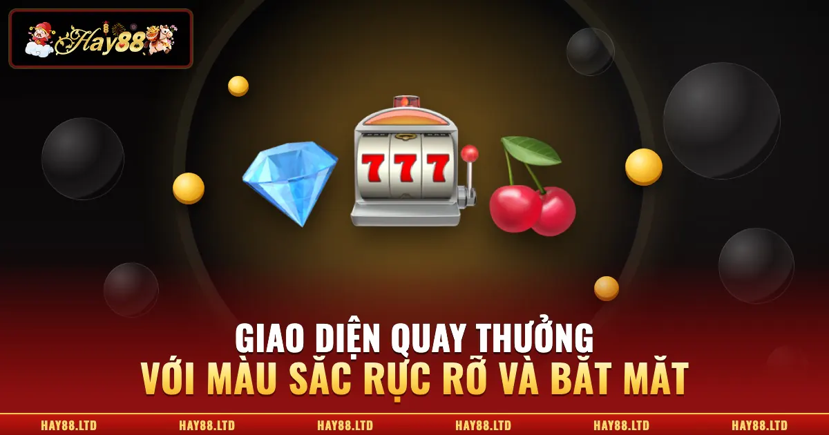 Giao diện quay thưởng nổ hũ Hay88 màu sắc rực rỡ