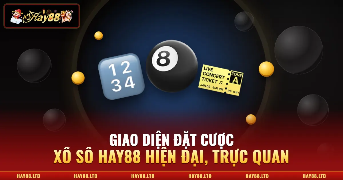 Giao diện đặt cược xổ số Hay88 hiện đại trực quan