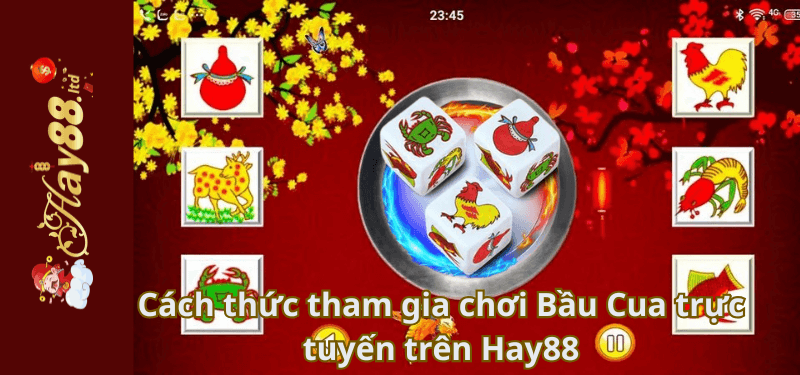 Cách thức tham gia chơi Bầu Cua trực tuyến trên Hay88